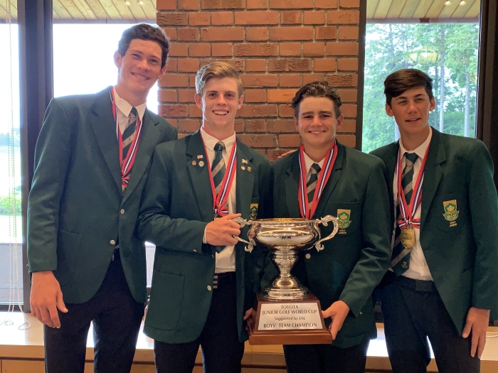 Read more about the article Golf RSA Boys seal record win at World Cup