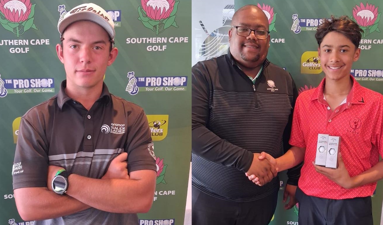 Congratulations to the following winners and thank you to Knysna Golf Club for hosting our Juniors. A-Division: 1st- Luhan Vorster (-7) 65 2nd- Gustav Viljoen (-1) 71 3rd- Waldo Nienaber (0) 72 B-Division: 1st- Keagan Eveleigh (+2) 74 U13 Gross: 1st- Stephen Swigelaar (+4) 76 C-Division & Stableford: 1st- Jayvian Adams 2nd- Jamie Paton