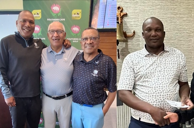 Congratulations to the following players on their achievements.  A-Division:  Tied 1st- Ivan Williams & Mtho Jacobs (-4)  3rd- Ian Norgarb (-3)  Stableford Division:  1st- Allen Grootboom (41p)  2nd- Abrie Nel (40p)  3rd- Bennie Venter (39p)  4th- Janus Byles (38p c-in)  5th- Cas Dippenaar (38p c-in)