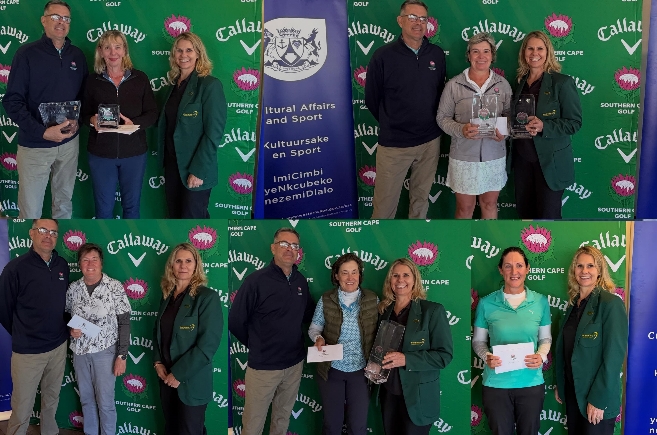 What a fantastic championship filled with great golf, wonderful camaraderie, and memorable moments both on and off the course. Congratulations to all our prize winners on their outstanding performances throughout the tournament. ⛳Mid-Amateur & Senior Championship – A Division (Medal) 🥇Sandra Winter (+5) 🥈Sonja Bland (+13) ⛳Mid-Amateur & Senior Championship – B Division (Medal) 🥇Gaby Gramm (+14) 🥈Elmien van Niekerk (+17) ⛳Senior Open – A Division (Medal) 🥇Sandra Winter (+5) 🥈Sonja Bland (+13) ⛳Senior Open – B Division (Medal) 🥇Gaby Gramm (+14) 🥈Elmien van Niekerk (+17) ⛳Best Nett (A & B Divisions) 🥇Gaby Gramm (-1 / 143) 🥈Sonja Bland (+1 / 145) ⛳Stableford Mid-Amateur & Senior – C Division Mid-Amateur Division 🥇Amanda Oosthuizen (70 pts) 🥈Renette Rheeder (65 pts) Senior Division 🥇Amanda Oosthuizen (70 pts) 🥈Renette Rheeder (65 pts) A sincere thank you to all the players who participated and contributed to the success of this championship. We also extend our heartfelt appreciation to the Western Cape Department of Cultural Affairs and Sport for their valued support of golf development and competition in our region. Congratulations once again to all the winners, and we look forward to seeing you at our next Southern Cape Golf event.